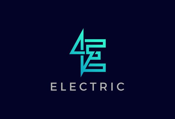 【USED】ENNOY ELECTRIC LOGO GRADATION Letter E Electricity Logo Stock Illustrations – 453 Letter E