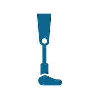 Prosthetic leg icon vector