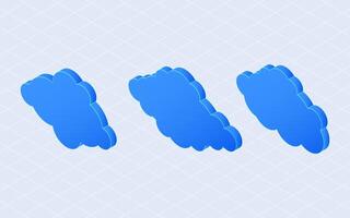 Isometric clound weather. Clound isolated on white background vector