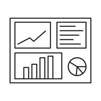 Monitor Dashboard for Marketing Icon vector