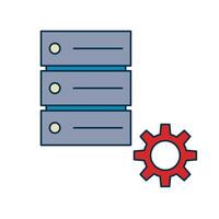 Database Management for Productivity Icon vector