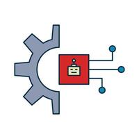 Robotic Automation for Productivity Icon vector