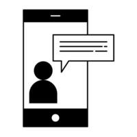 Online Interview for Productivity Icon vector