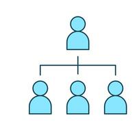 Organization Structure for Productivity Icon vector