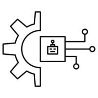 Robotic Automation for Productivity Icon vector
