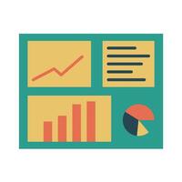 Monitor Dashboard for Marketing Icon vector