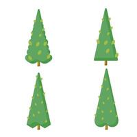 Flat style illustration forest tree, pinus tree vector