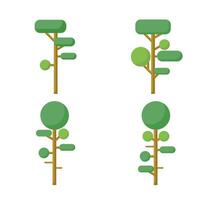 Flat style illustration forest tree vector