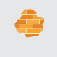 broken wall. brick pattern. free space for text. background vector