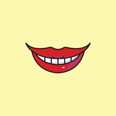 illustration of smiling lips