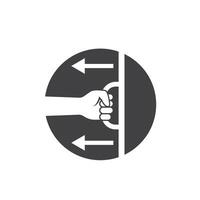 black pull sign icon element design template vector