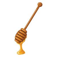 A honey stick with honey dripping from it. The image conveys a feeling of warmth and sweetness vector