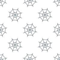Seamless pattern with web. For fabric, wrapping, cards, textile, wallpaper, apparel. Isolated cartoon illustration in flat style on white background. Halloween background. vector