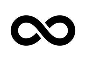 Infinity icon isolated on white background. vector