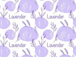 light lilac seamless pattern with lavender branches, lavender graphic texture for wrapping paper, textile printing, fabric, packaging. vector
