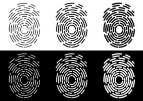 Fingerprint maze background. Scan icon. vector