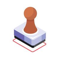 A digital icon representing an approval stamp, commonly used for document verification vector
