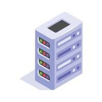 Have a look at carefully designed icon of data storage in isometric style vector