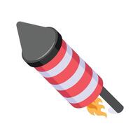A Fireworks rocket ready to light up the sky on New Year's Eve vector