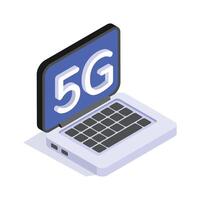 Carefully crafted of 5G technology, icon of 5G network in editable style vector