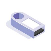 Icon representing a USB device, symbolizing data storage and transfer technology vector