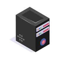 Data storage isometric icon, database, datacenter design vector