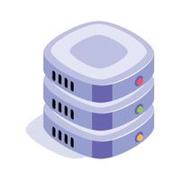 Get this beautiful and unique isometric of server stack vector
