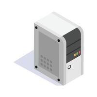 A creative isometric icon of desktop computer in modern design style vector