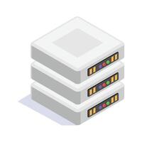 Database server isometric icon design in modern style vector