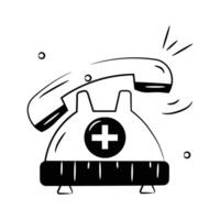 Medical emergency, health emergency service icon design vector