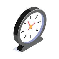 Trendy isometric icon of clock, in modern design style vector