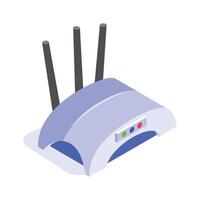 Take your hands on this amazing isometric icon of wifi router vector