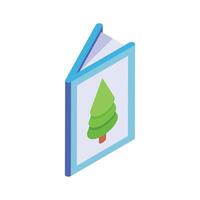 Holiday card with a Christmas tree design, perfect for sending greetings vector