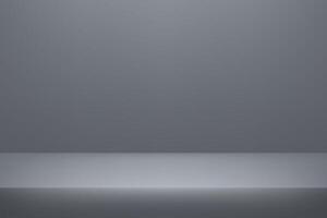 Grey Background Wall Studio Room with Spotlights, Shadow on floor. Space for selling products on the website. Black and grey Background Empty Room Studio with table. illustration. vector