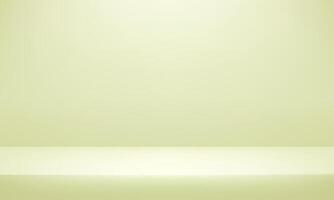Pastel green Studio background. Space for selling products on the website. Green and yellow Background Empty Room Studio with table. illustration. vector