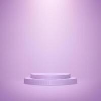 Purple color studio room background. Purple pastel color background 3d with podium. Space for selling products on the website. illustration. vector