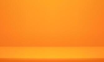 Orange Studio background. Space for selling products on the website. Orange Background Empty Room Studio with table. illustration. vector