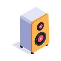 Have a look at this amazing isometric icon of speaker, audio system vector