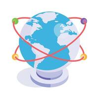 Take a look at this amazing isometric icon of global network in modern style vector
