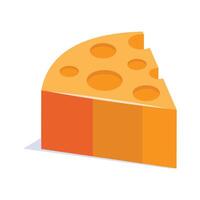 Dairy product, an isometric icon of cheese slice in modern style vector