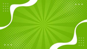 Green gradient abstract geometric background. Comic sunburst effect background with halftone. Suitable for templates, sales banners, events, ads, web, and pages vector
