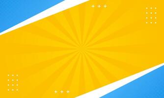 Orange and blue abstract gradient background. Pop art comic sunburst effect background with halftone. Suitable for templates, sales banners, events, ads, web, and pages vector