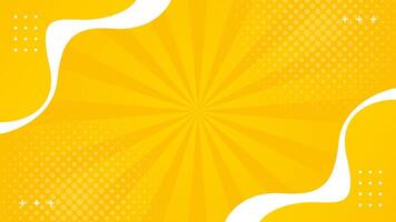 Bright orange-yellow gradient abstract background. Yellow comic sunburst effect background with halftone. Suitable for templates, sales banners, events, ads, web, and pages vector