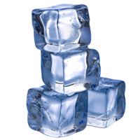 Crystal Clear Ice Cubes Stack Close-Up cut out on transparent background png