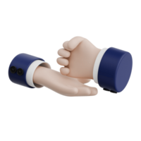 3D Rendered Hand Gesture are correct. Transparent Background png