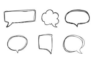 Speech bubble frame scribble fast hand drawing, pent or marker drawing. Comic sketch border, highlight. Cloud, heart, circle bubble chat, text box. vector