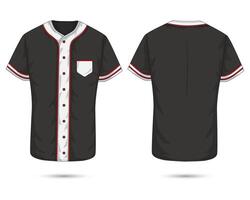 Baseball uniform mockup front and back view vector