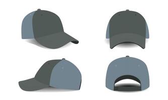 Modern hat template multi-sided view vector