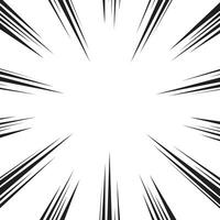 Black and white square background abstract radial speed lines vector