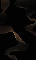 Abstract wavy curved gold lines background vector